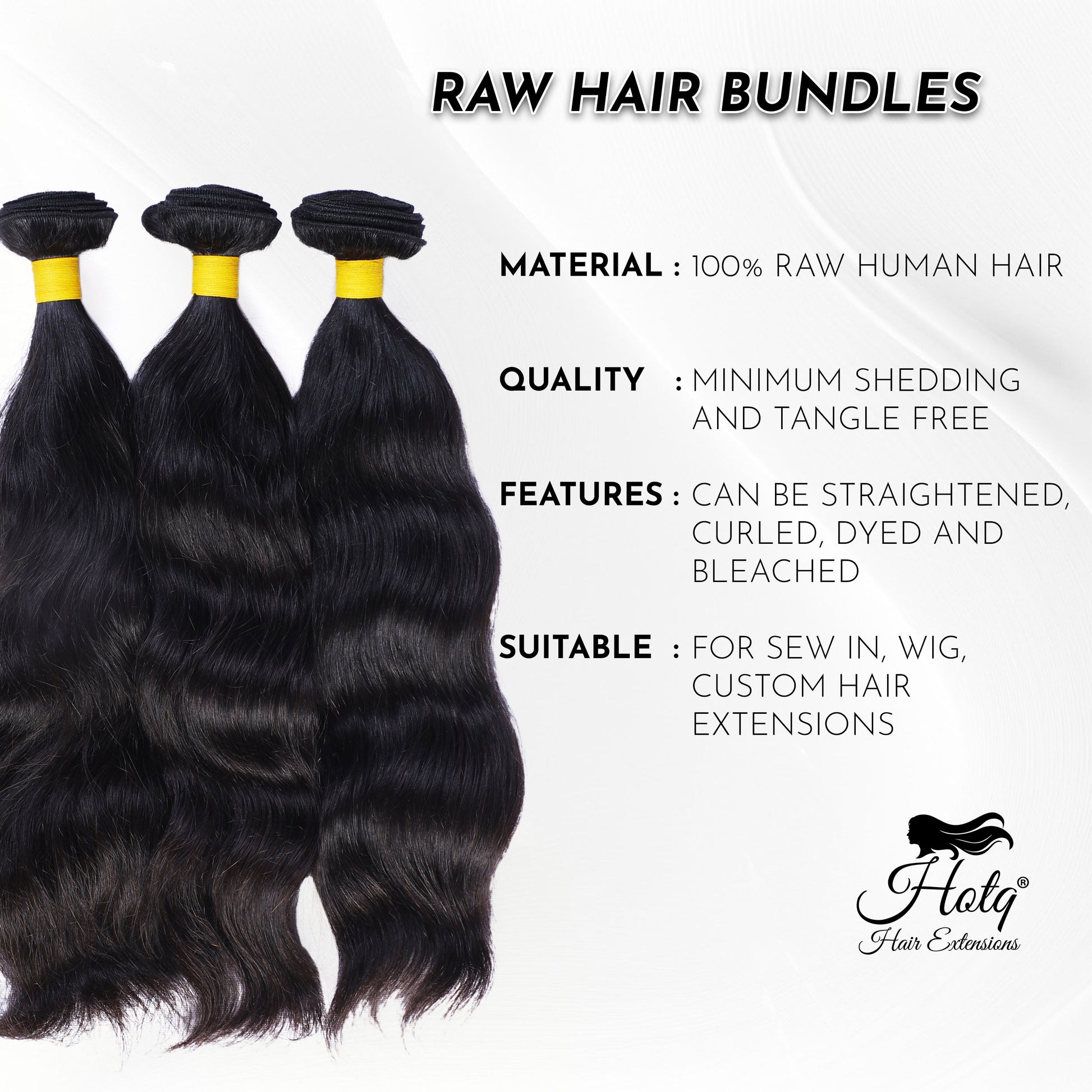 Indian Raw Hair Bundle Deals - HOTQ HAIR